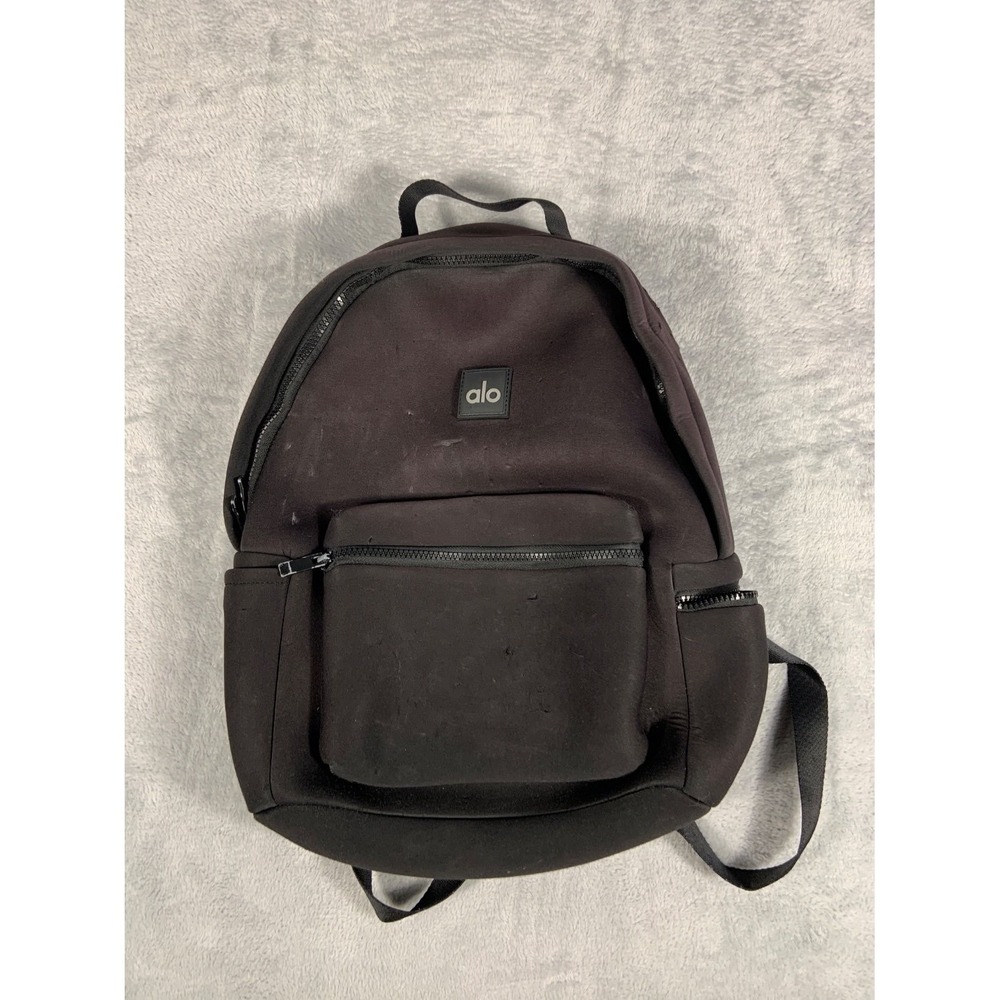Alo Yoga Avenue Neoprene Backpack Black Athleisure Gym Bag For Parts Repair
